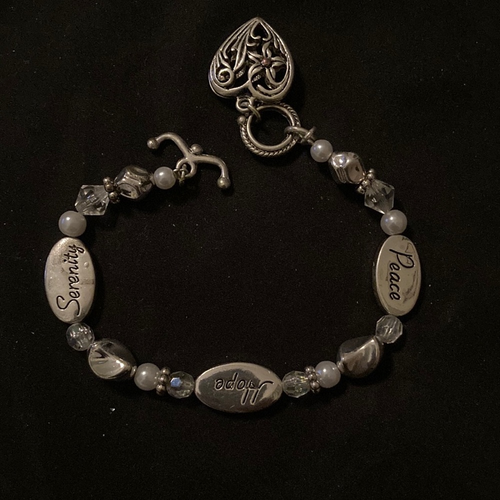 Peace, hope and serenity bracelet